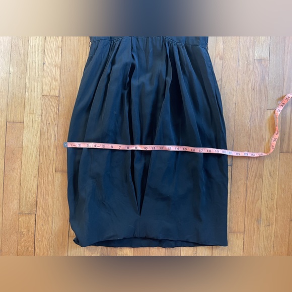 50s Vintage 3/4 Length Sleeve LBD Wiggle Dress - Picture 7 of 9